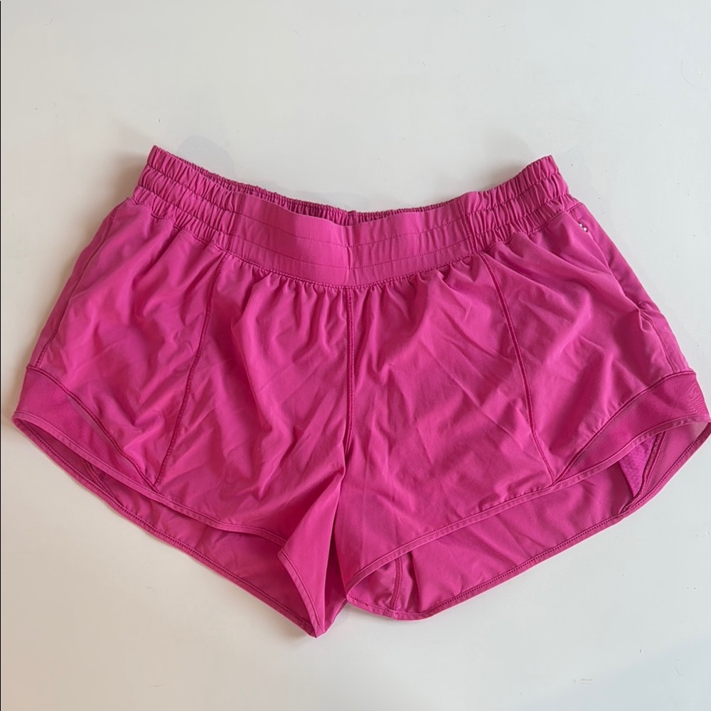 Lululemon sonic pink shorts size 12